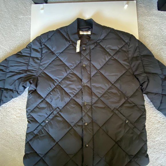 Madewell Black Puffy Bomber Jacket - Picture 1 of 7